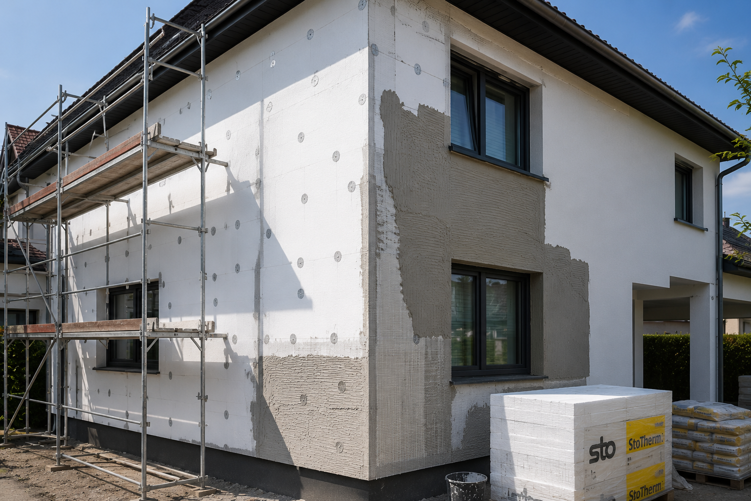 WDVS Wärmedämmung Vorher-Nachher